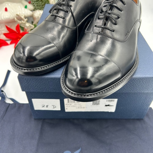 Dior men’s embassy black leather Oxford shoes, size 42 made in Italy - Picture 10 of 13
